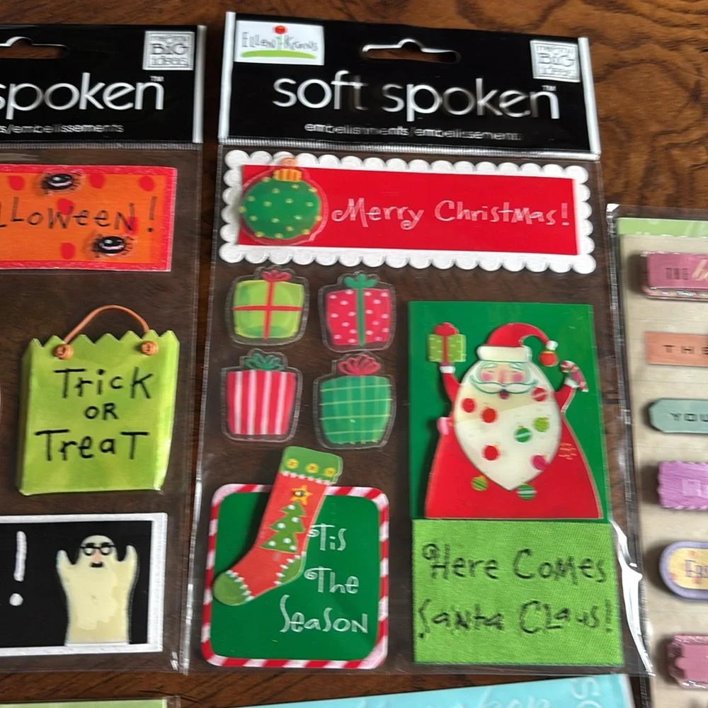 NEW set of 5 packages of stickers for card making, scrapbooking and more